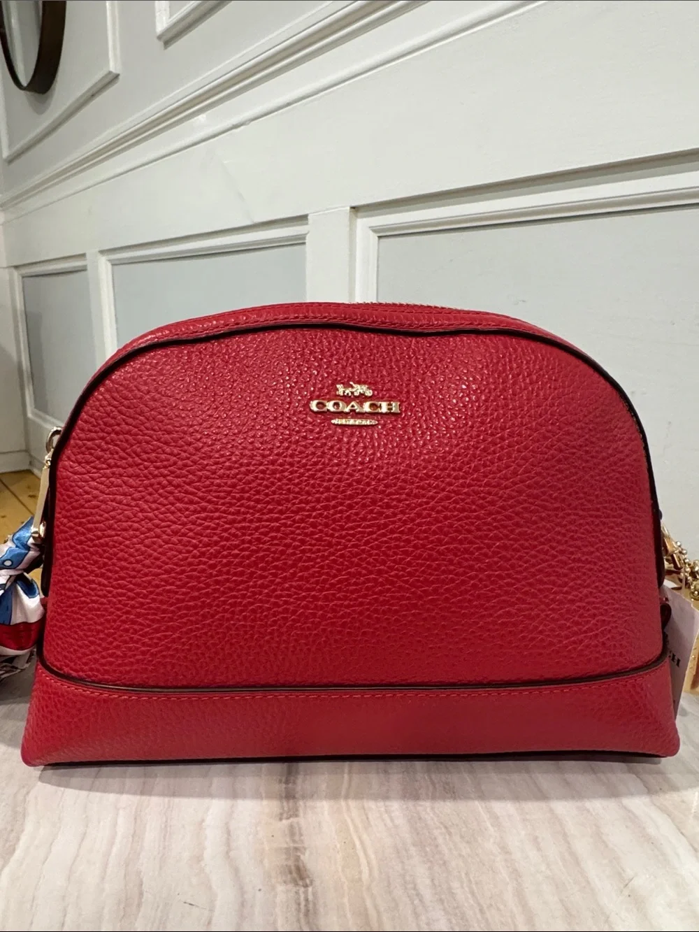 Coach Bag Dome Pebbled Leather Crossbody Bag NWT - Picture 5 of 17